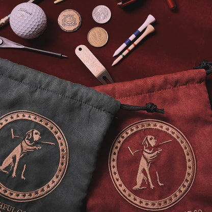 The Trusty Suede Valuables Drawstring Pouch