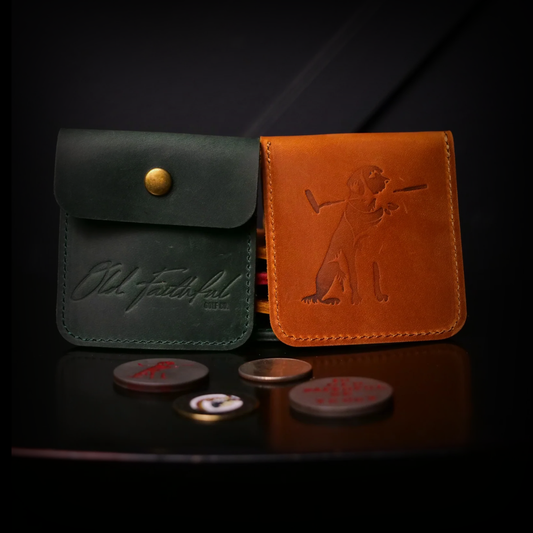 The TRUSTY Ball Marker Coin Tote in Crazy Horse Leather