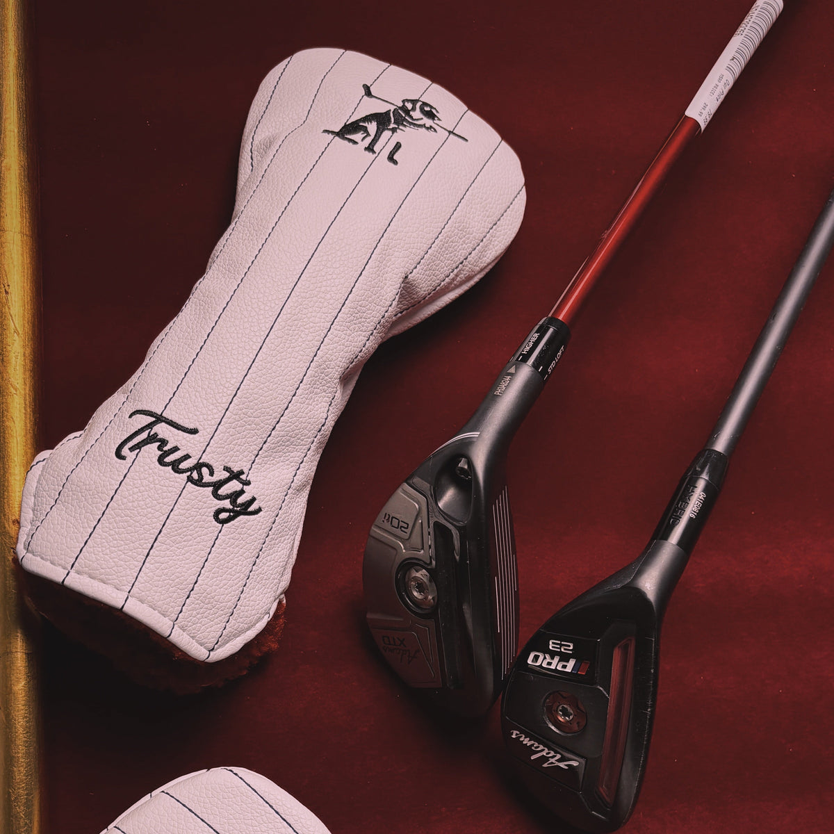 The TRUSTY Pinstripe Leather Hybrid Headcover