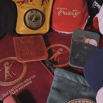 The TRUSTY Ball Marker Golf Pouch - Crazy Horse Leather