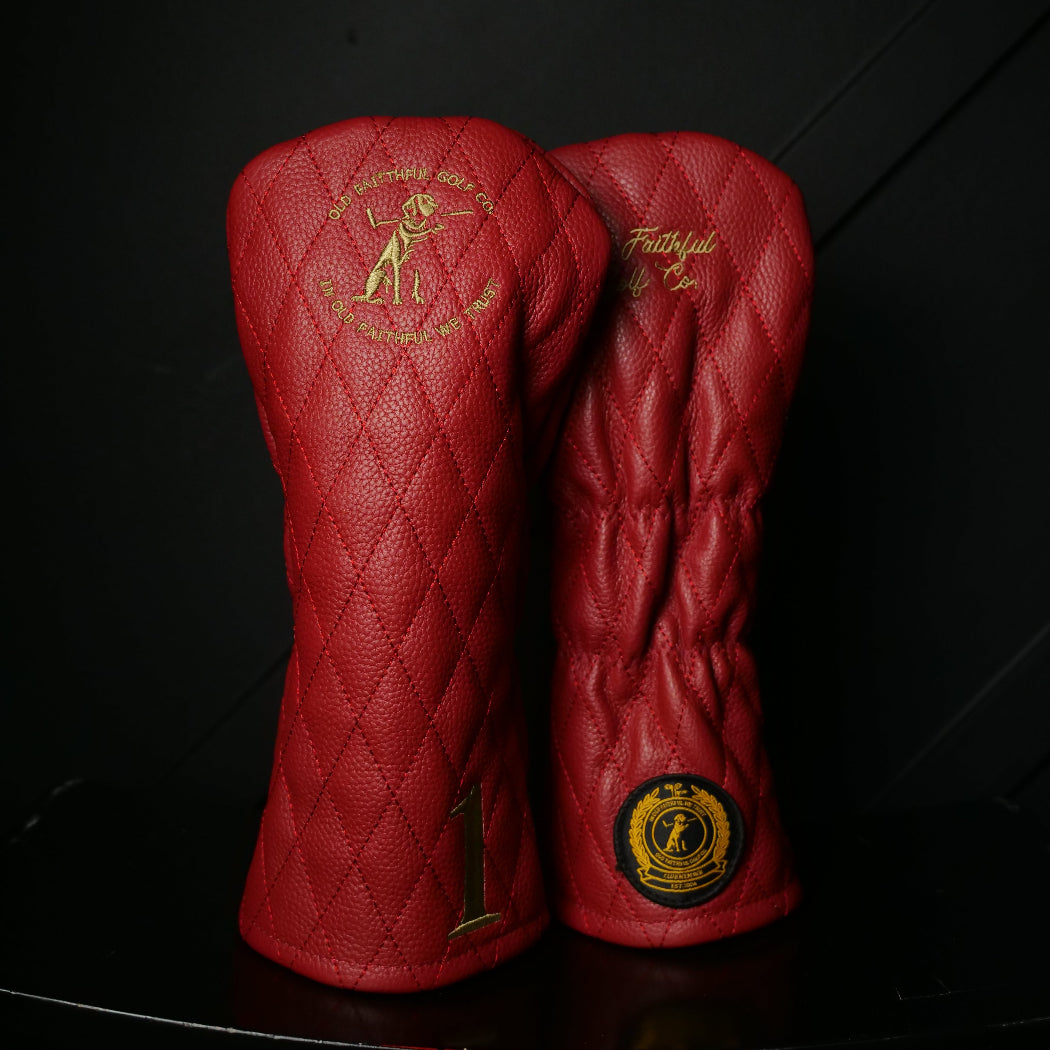 The Diamond TRUSTY Driver Golf Headcover in Genuine Leather