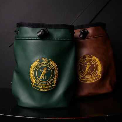 Jones Sports x Old Faithful Golf Co. Leather Drawstring Golf Valuables Bag