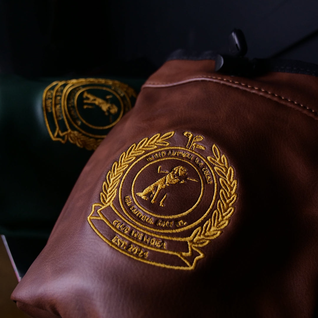 Jones Sports x Old Faithful Golf Co. Leather Drawstring Golf Valuables Bag