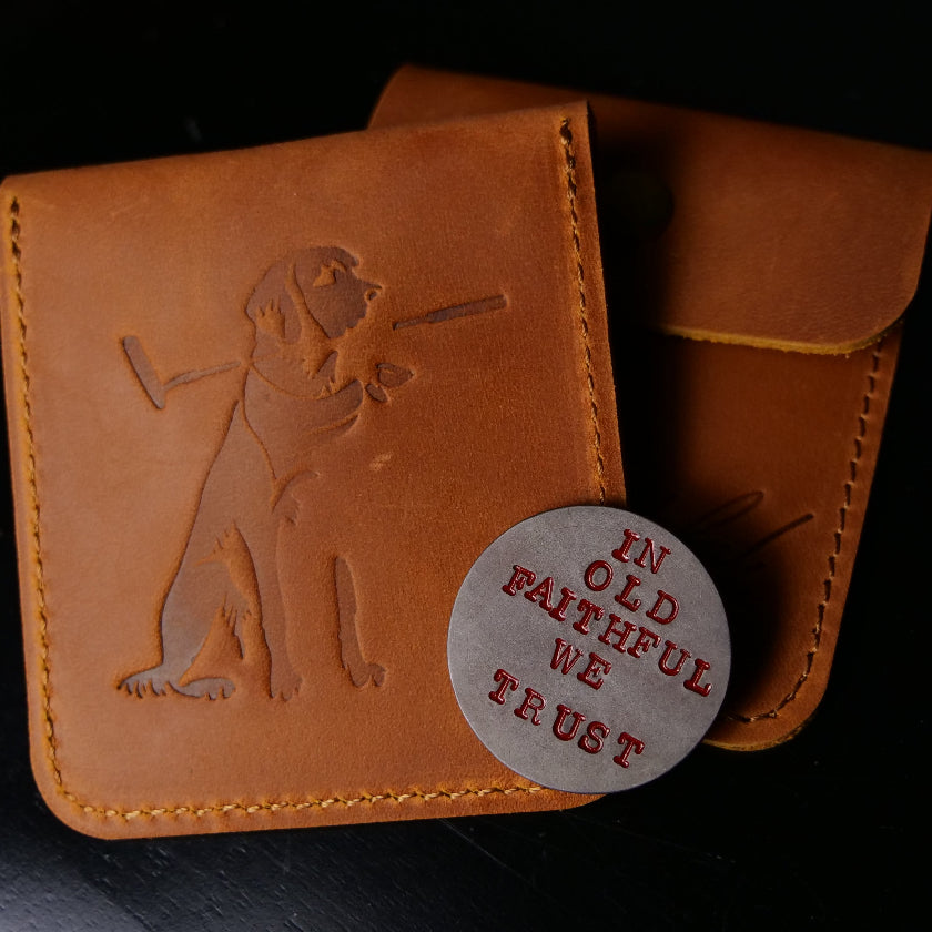 The TRUSTY Ball Marker Golf Pouch - Crazy Horse Leather
